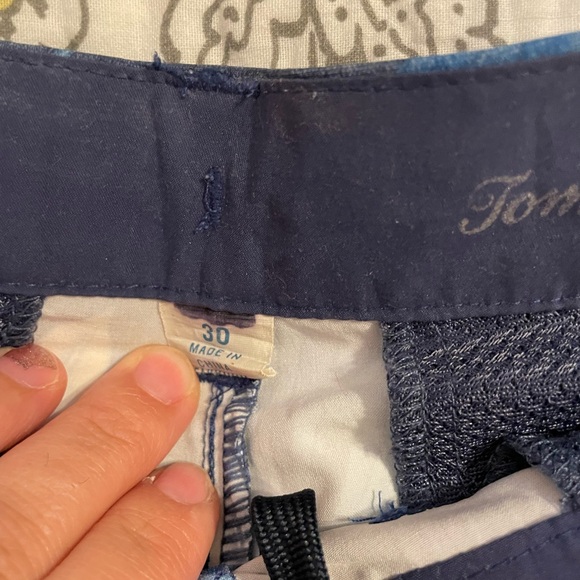 Tommy Bahama Hybrid Shorts Size 30 Ocean Deep Blue Cayman Laredo Blooms 9" Insea - Picture 9 of 9